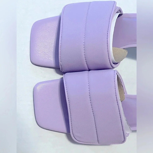 Open Edit Cava Slide Sandal Adjustable Vamp stylish strap slide square toe - Picture 4 of 11